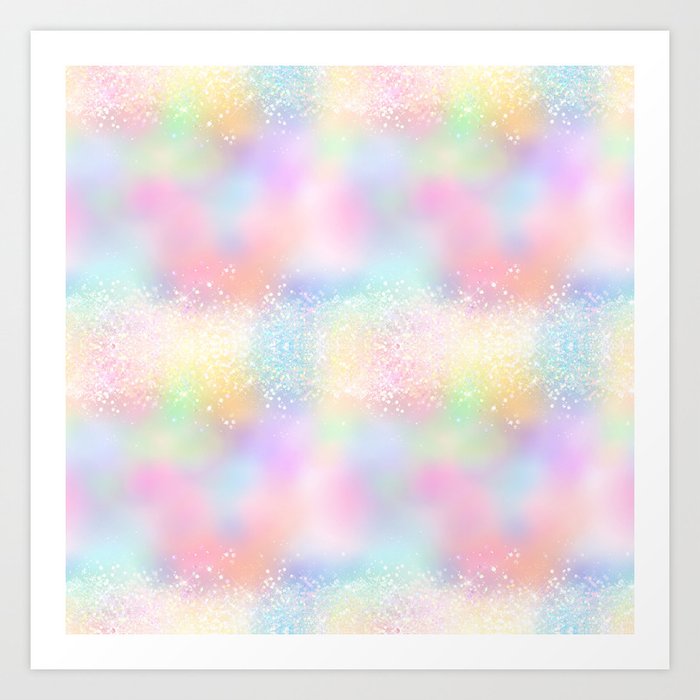 Pretty Holographic Glitter Rainbow Art Print