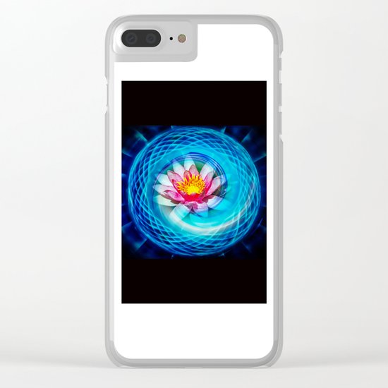Wellness Water Lily Clear iPhone Case