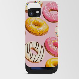 Doughnuts Pink Yellow Modern Confectionery Decor iPhone Card Case
