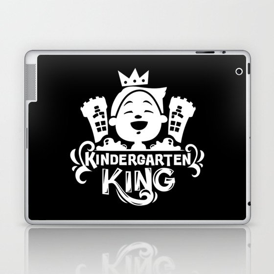Kindergarten King Cute Kids Boys Slogan Laptop & iPad Skin
