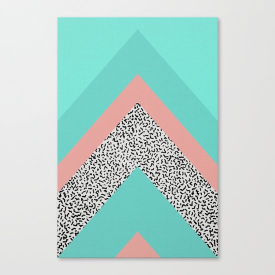 90s Chevron Canvas Print