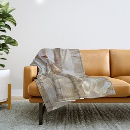 Forest Silver Gold Silk Collection Throw Blanket