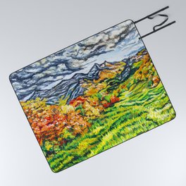 Utah Red Autumn Picnic Blanket