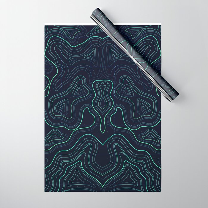 topographic background Wrapping Paper