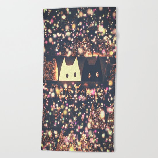 gorgeous cat-261 Beach Towel