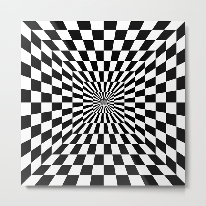 Optical Illusion Hallway Metal Print