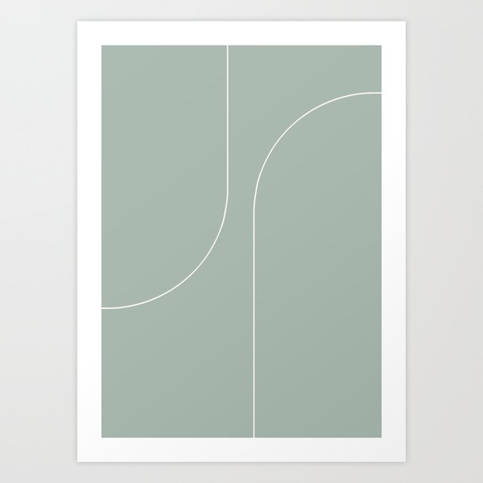 Modern Minimal Line Abstract XXXIX Art Print