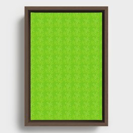 children's pattern-pantone color-solid color-green Framed Canvas