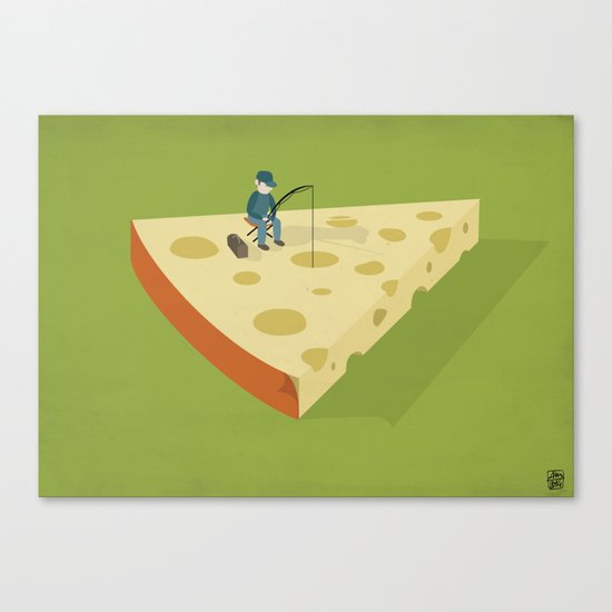 Slice fishing Canvas Print