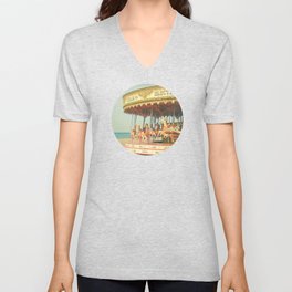 Seaside Carousel V Neck T Shirt