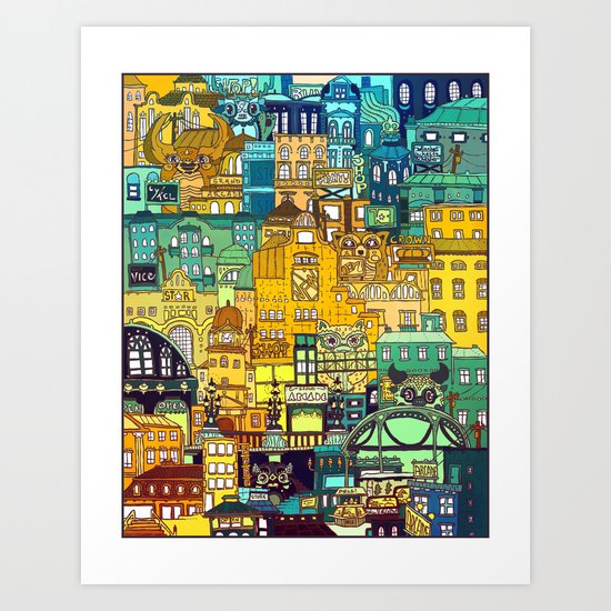 Shopping District Art Print