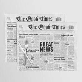 The Good Times Vol. 1, No. 1 / Newspaper with only good news Placemat