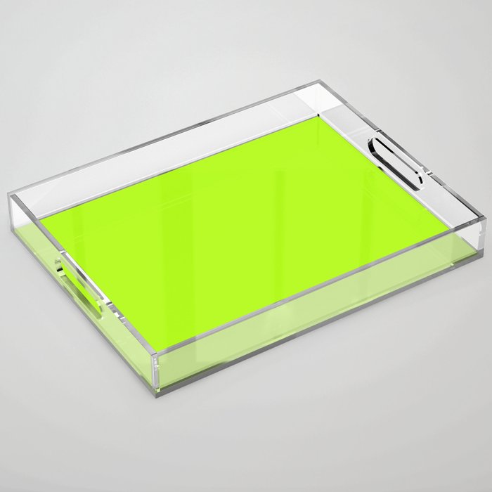 Solid Bright Green Yellow Neon Color Acrylic Tray