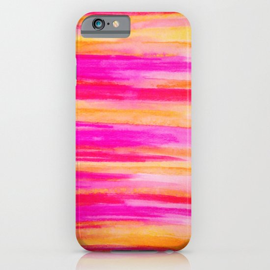 Welcome to Funky Town - Disco Inferno Dance Party Bold Rainbow Stripes Abstract Watercolor Painting iPhone & iPod Case