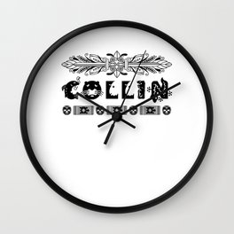 COLLIN Boys Name Animals African Style Wall Clock
