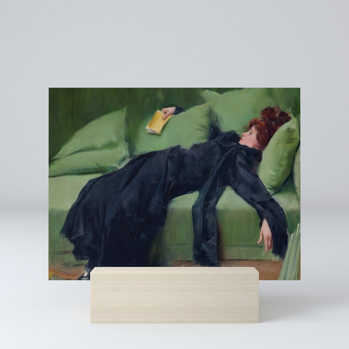 Decadent Young Woman after the Dance Mini Art Print