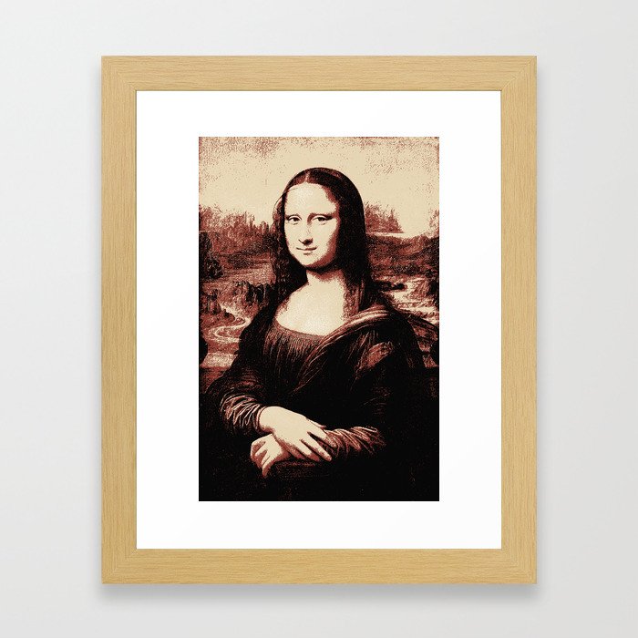 Mona Lisa Vintage Framed Art Print