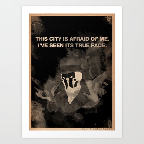 Rorschach from Watchmen Art Print