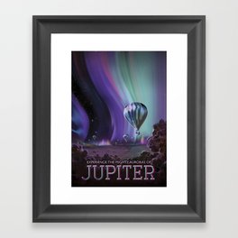 Retro Space Poster -jupiter Framed Art Print