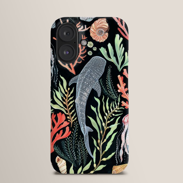Society6  iPhoneケース  モダン ジンベイザメ サンゴ Shark Printed iPhone Cases: 15, 14, Pro Max | Society6