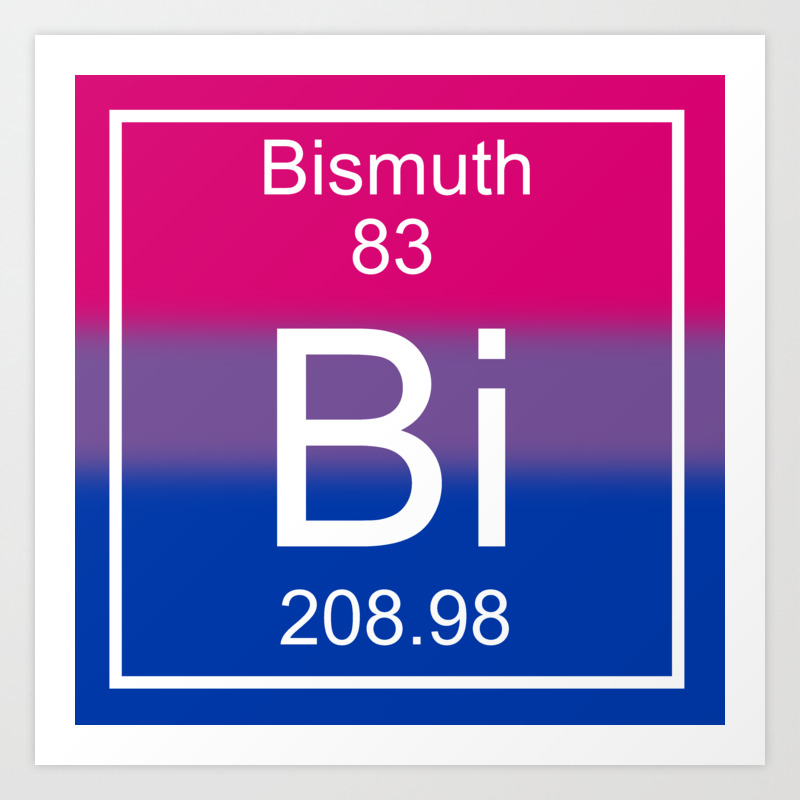 Bismuth Chemical Symbol With Bi Flag Background Art Print By Ritchandfamous Society6
