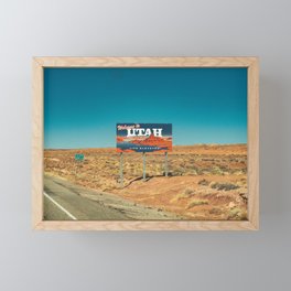 Welcome to Utah Framed Mini Art Print
