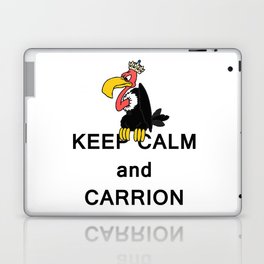 Keep Calm and Carry On Carrion Vulture Buzzard with Crown Meme Laptop & iPad Skin