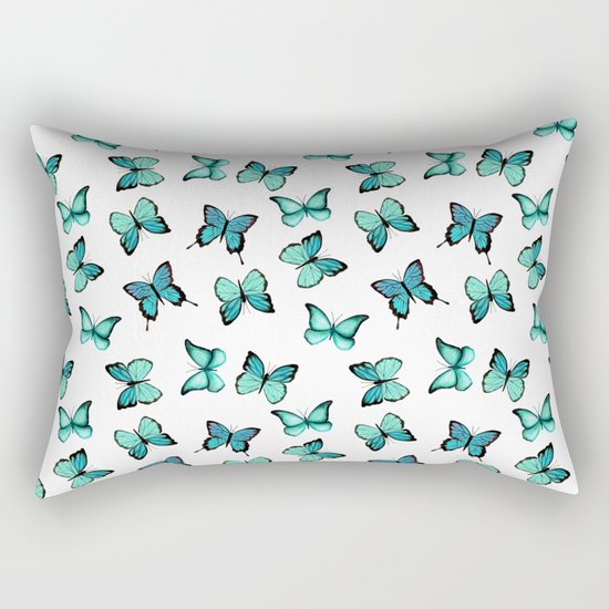 Blue butterflies Rectangular Pillow