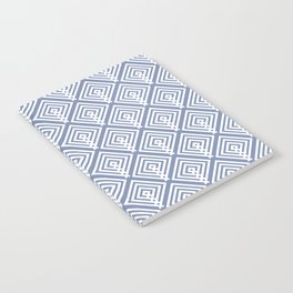 Blue Square Pattern Notebook