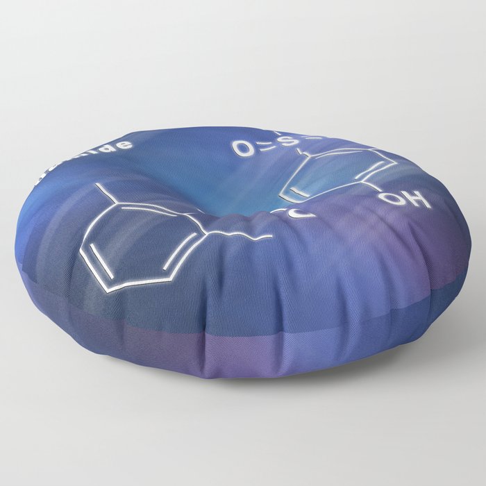 Xipamide molecule, chemical structure Floor Pillow