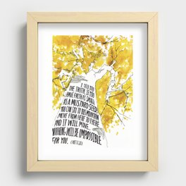 Mustard Seed Faith Tree - Matthew 17:20 Recessed Framed Print