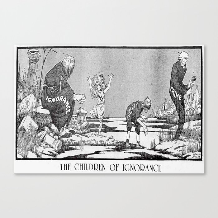 “The Children of Ignorance” by Winsor McCay (1911) Canvas Print