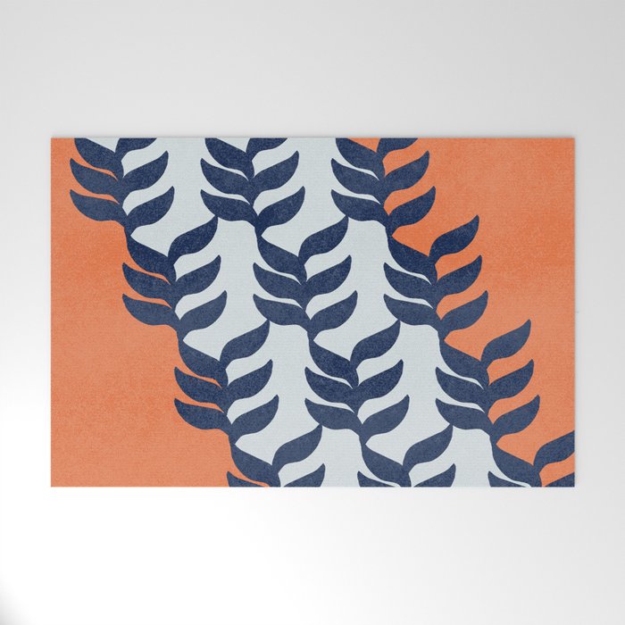 Colorful design with plants Welcome Mat