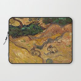 Landscape with Rabbits, 1889 by Vincent van Gogh Laptop Sleeve