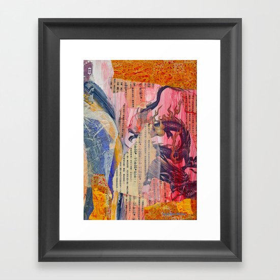 Collage Love - Zhong Long Framed Art Print