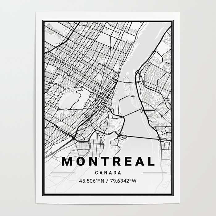 Montreal tourist map Poster