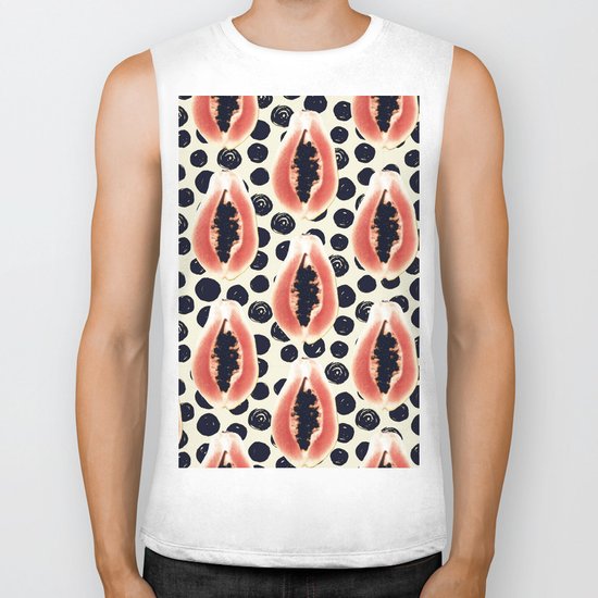 papaya pattern Biker Tank