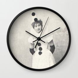 1898 Woman in a Clown Costume Wall Clock