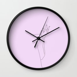 Lilac figure illustration - Jaden Wall Clock