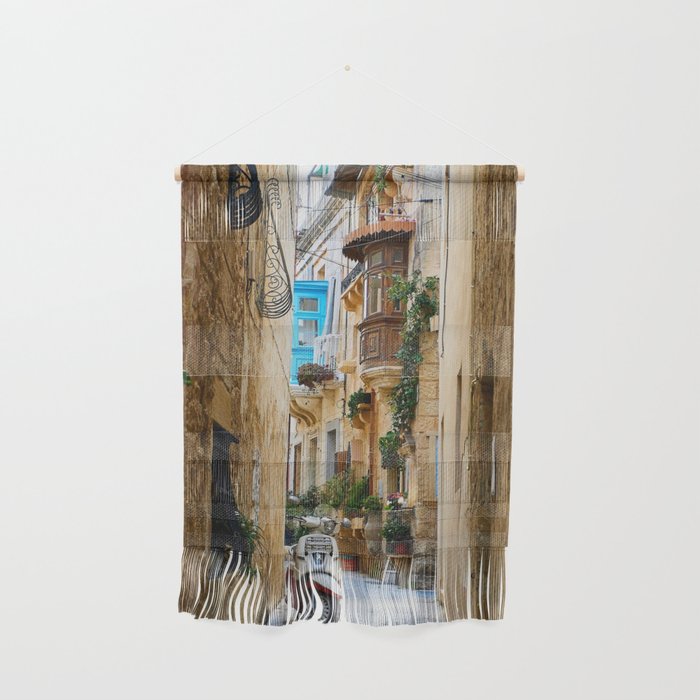 Alley,Italian street,village,countryside art Wall Hanging