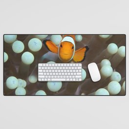 Bubble Anemone & Bright Orange Clownfish Desk Mat