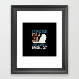 Funny Ragdoll Cat Framed Art Print