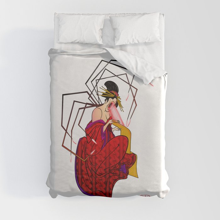 Bijinga - Mechanical spider woman Duvet Cover