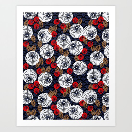 Parasol Garden Art Print