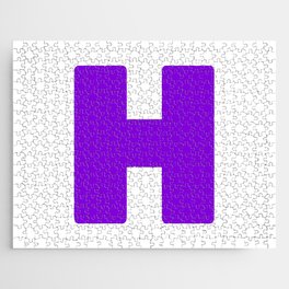 H (Violet & White Letter) Jigsaw Puzzle