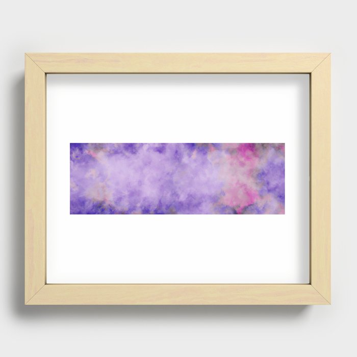 Watercolor purple pink Recessed Framed Print