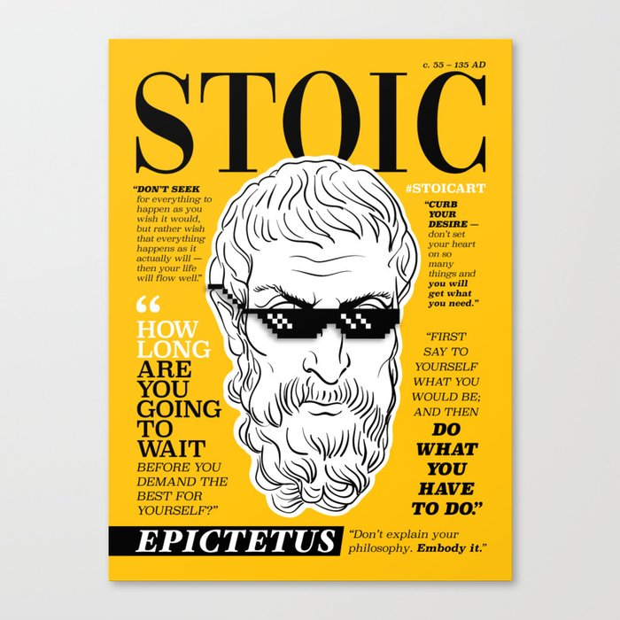 Stoic. Epictetus Canvas Print