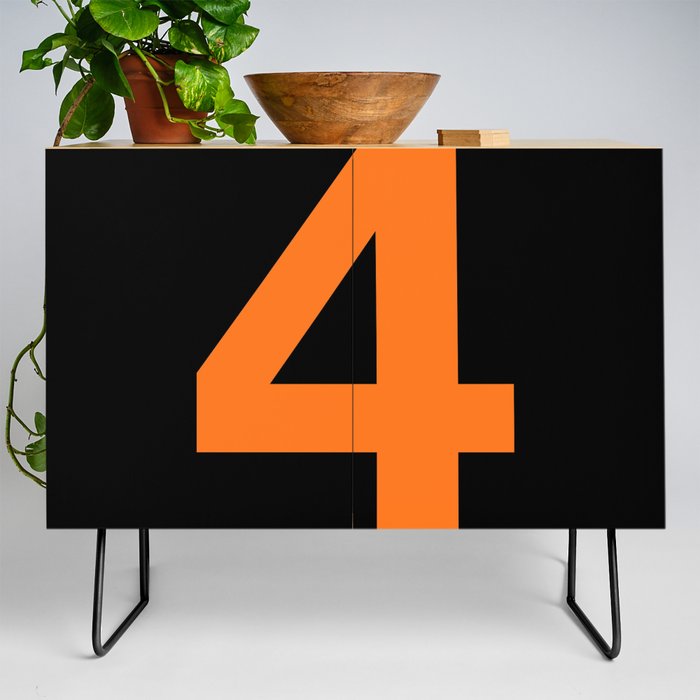 Number 4 (Orange & Black) Credenza