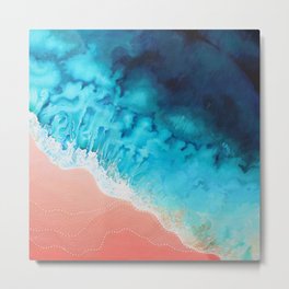 Sumner Summer Metal Print | Blue, Green, Surf, Color, Water, Nature, Oil, Tide, Design, Beach 