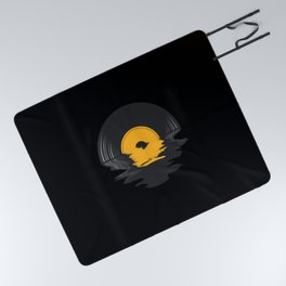 Vinyl Retro Record Player DJ Turntable Picnic Blanket